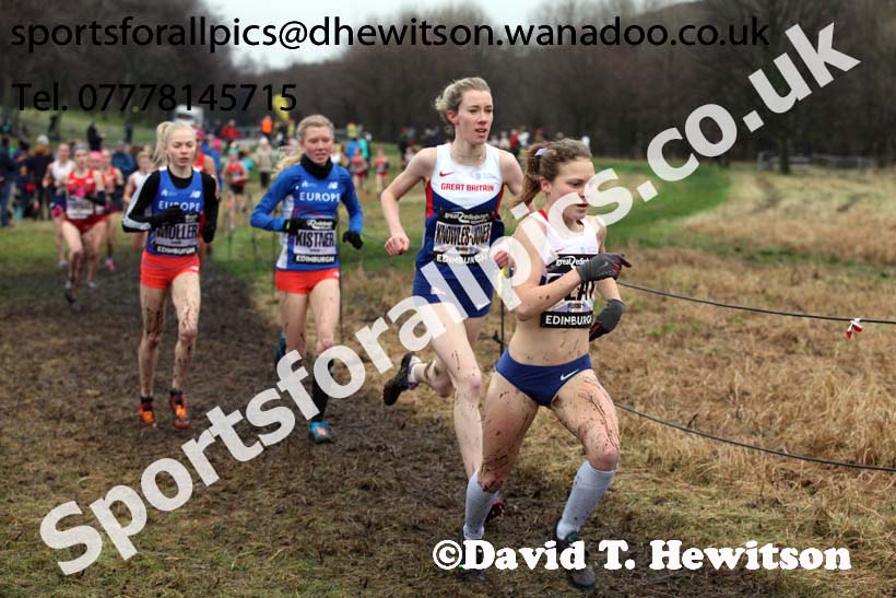 Junior womens Great Edinburgh Cross Country. Photo: David T. Hewitson/Sports for All Pics